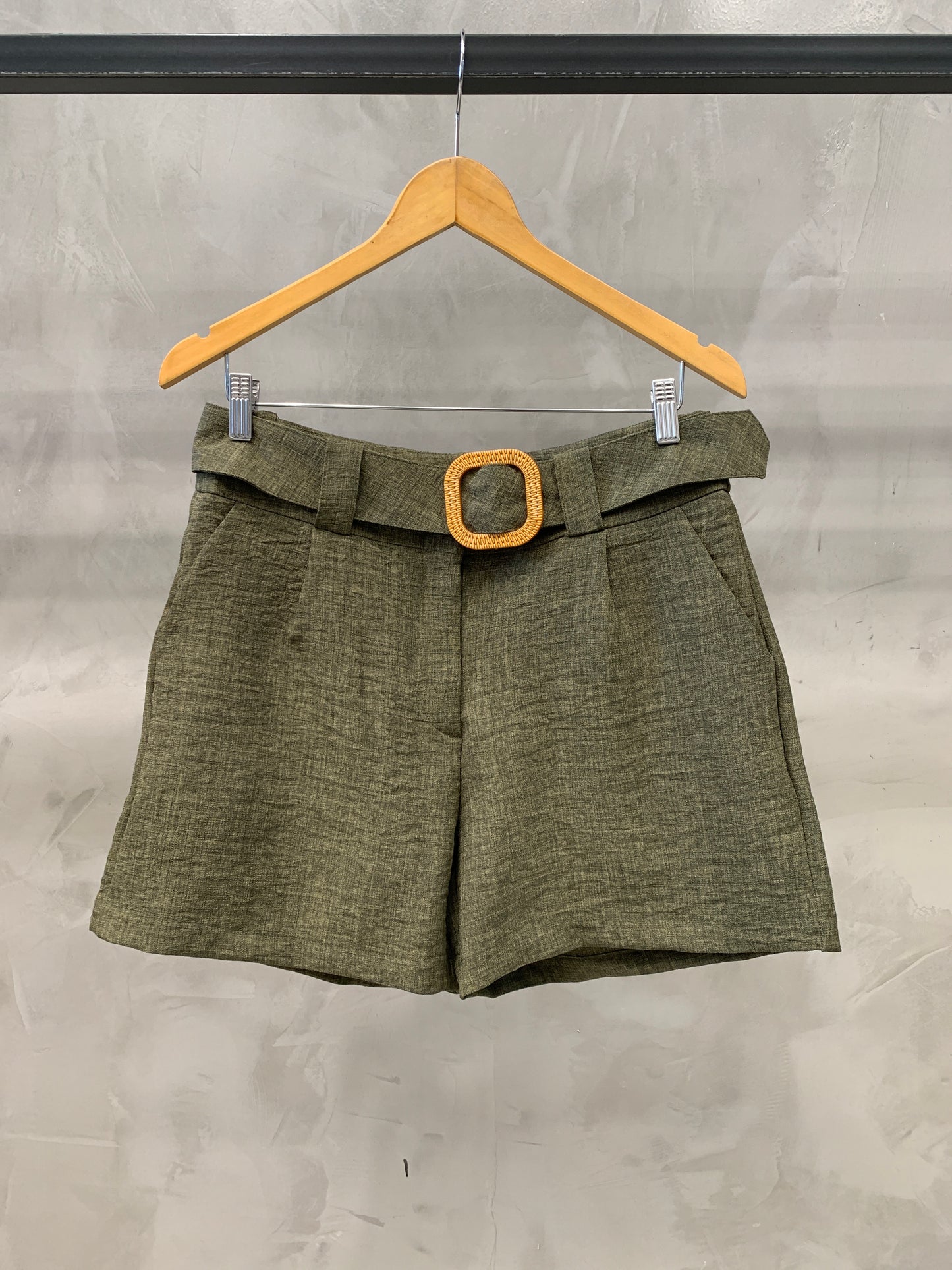 Shorts PolyLinho Cinto 02920