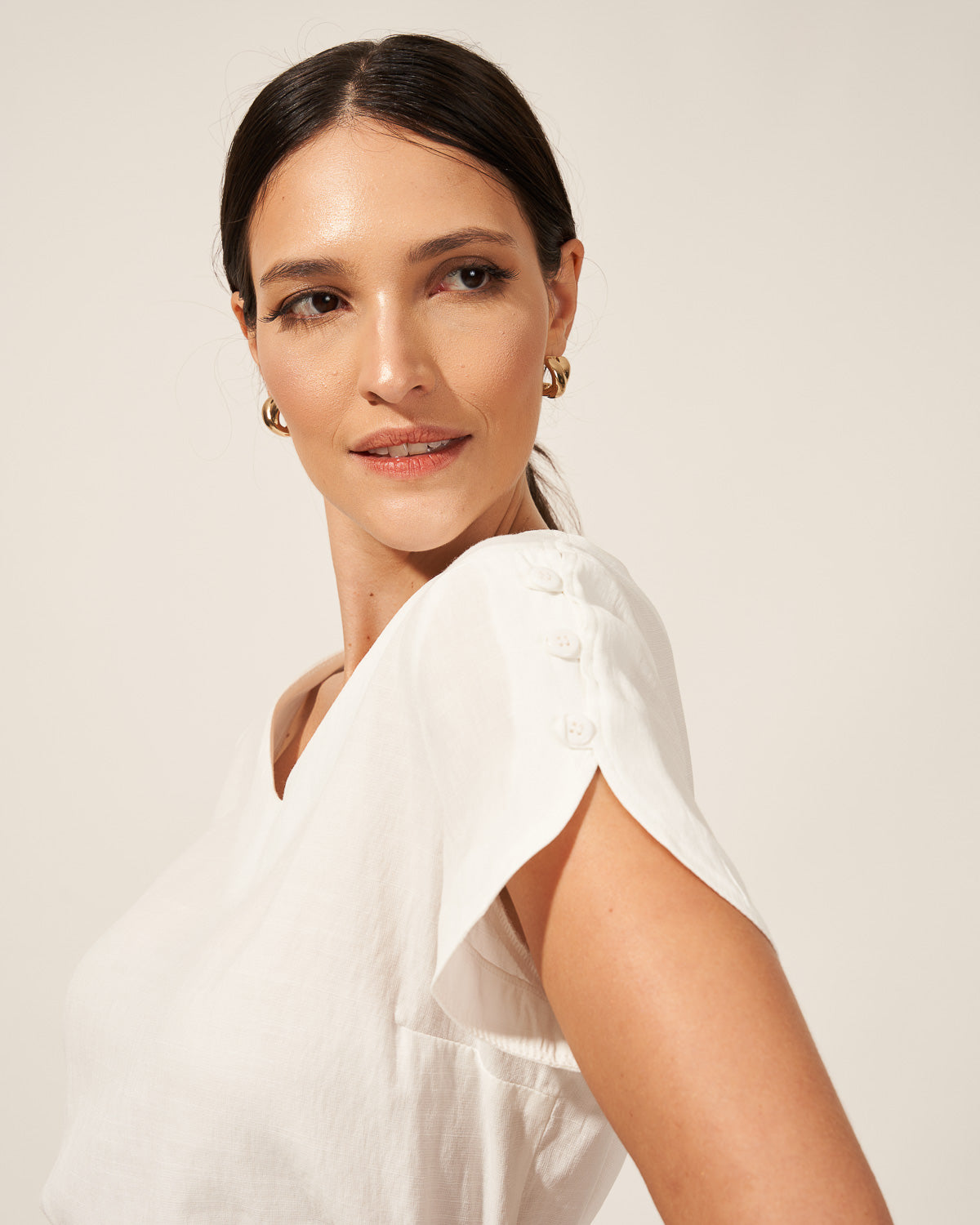 Blusa Botões Decote V 60720