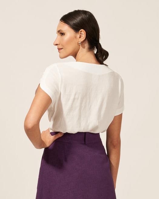 Blusa Botões Decote V 60720