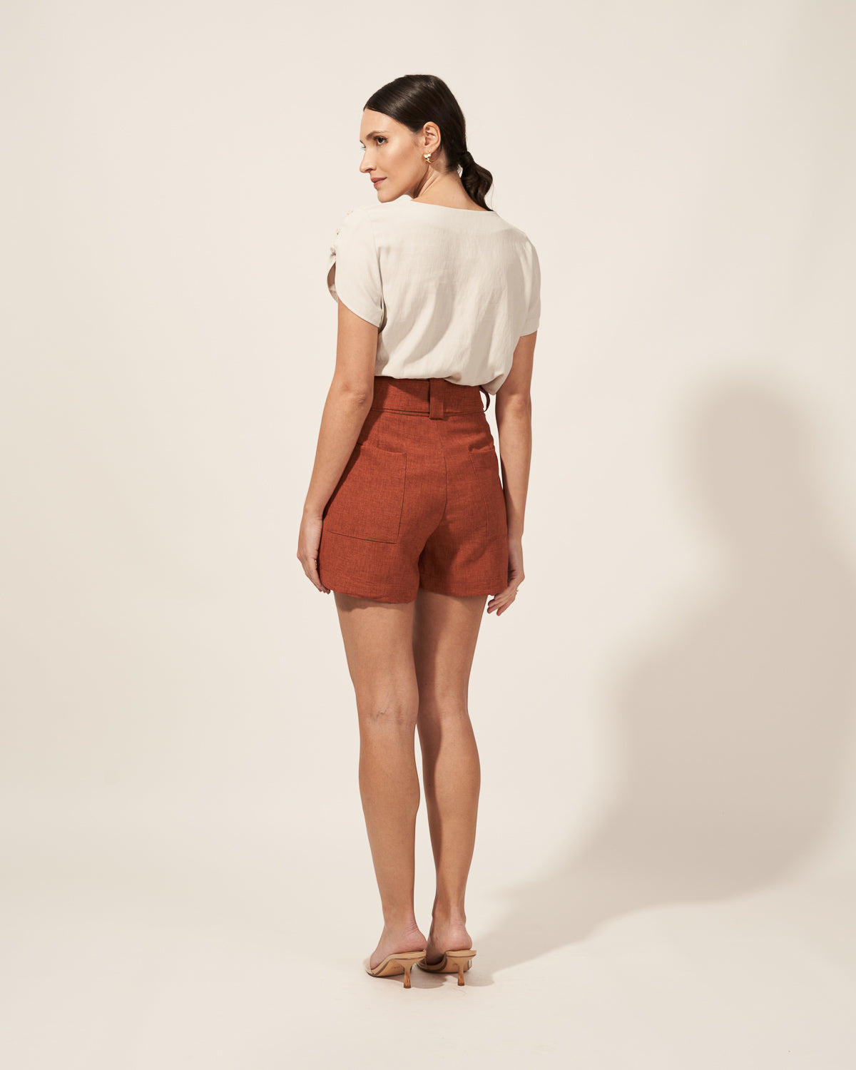 Shorts PolyLinho Cinto 02920