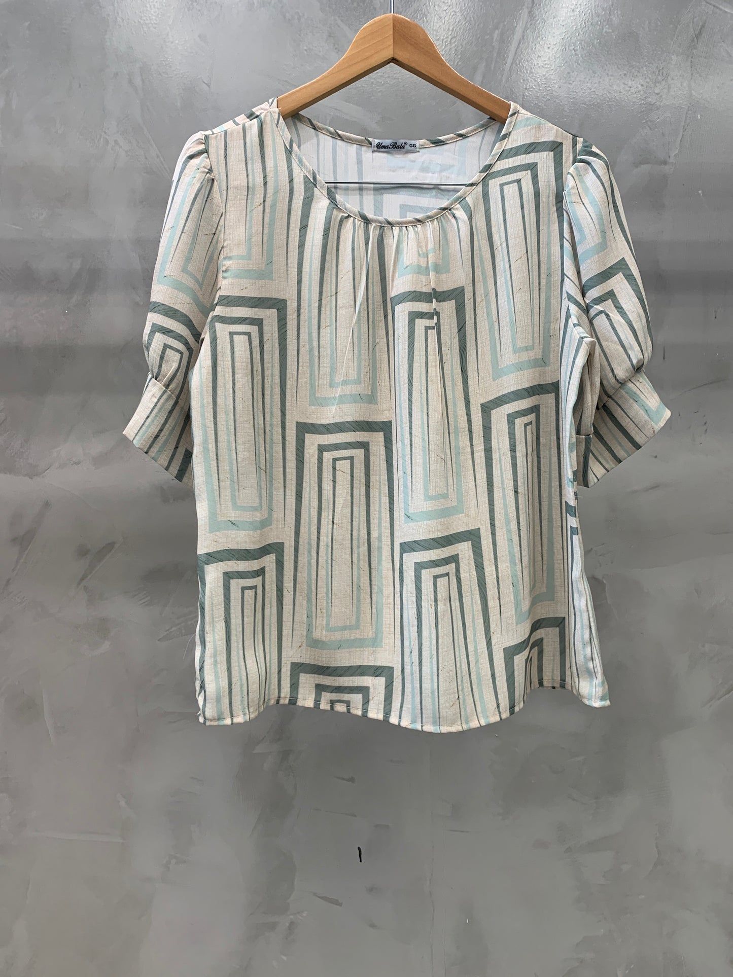 Blusa Manga Bufante Estampada 60050