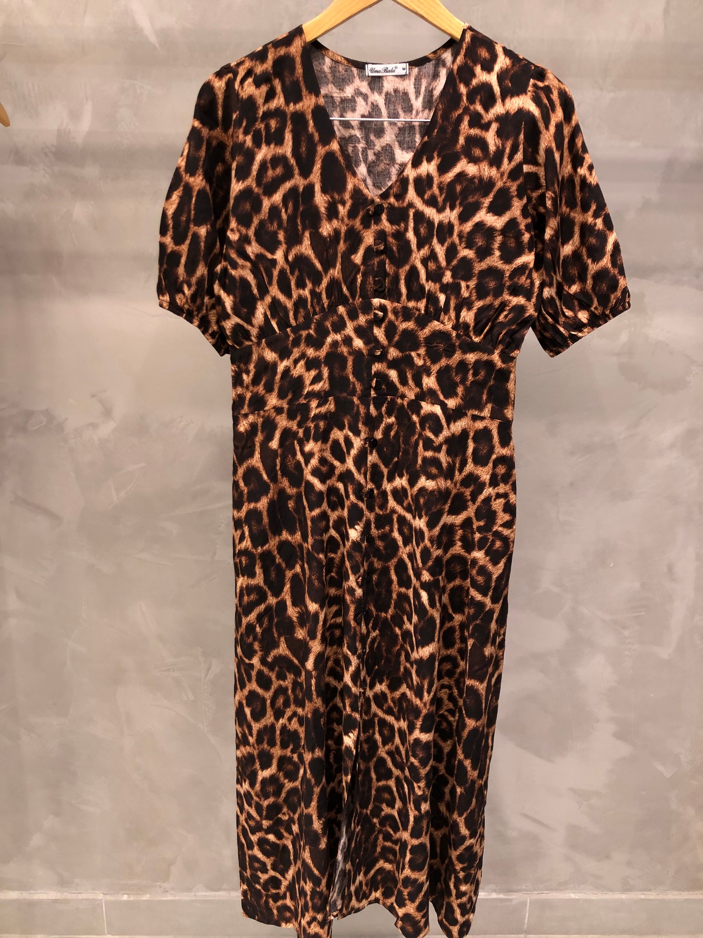 Vestido Mídi Onça Marrom 70284