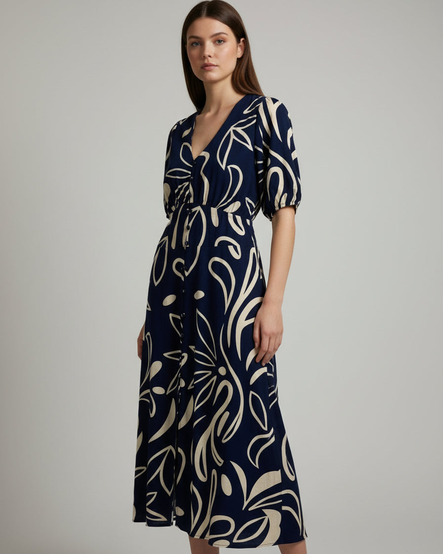 Vestido Midi Estampado 70285