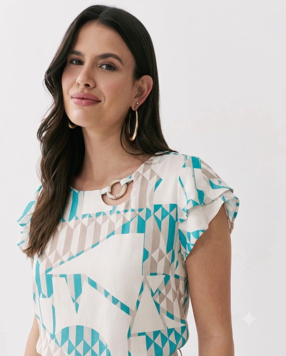 Blusa Com Detalhe de Argola 50862
