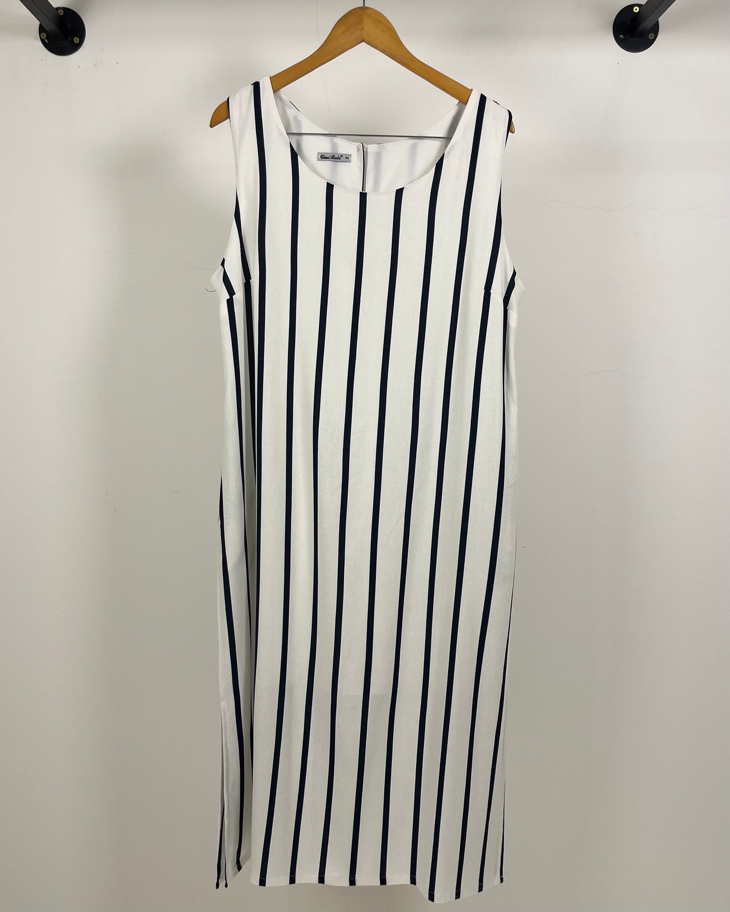 Vestido Midi Plus Linho Listrado 92012