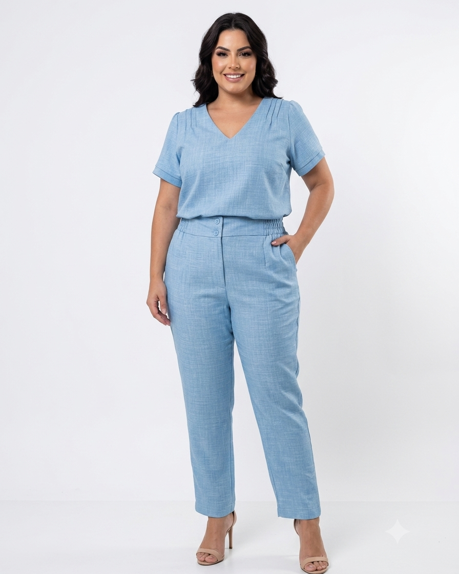 Conjunto Plus Blusa e Calça 30051