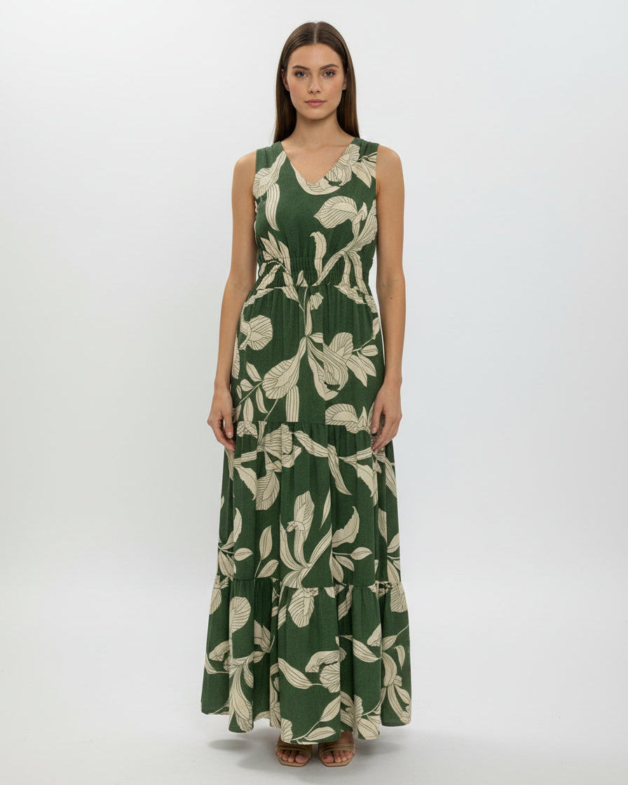 Vestido Longo Estampado Três Marias 70372