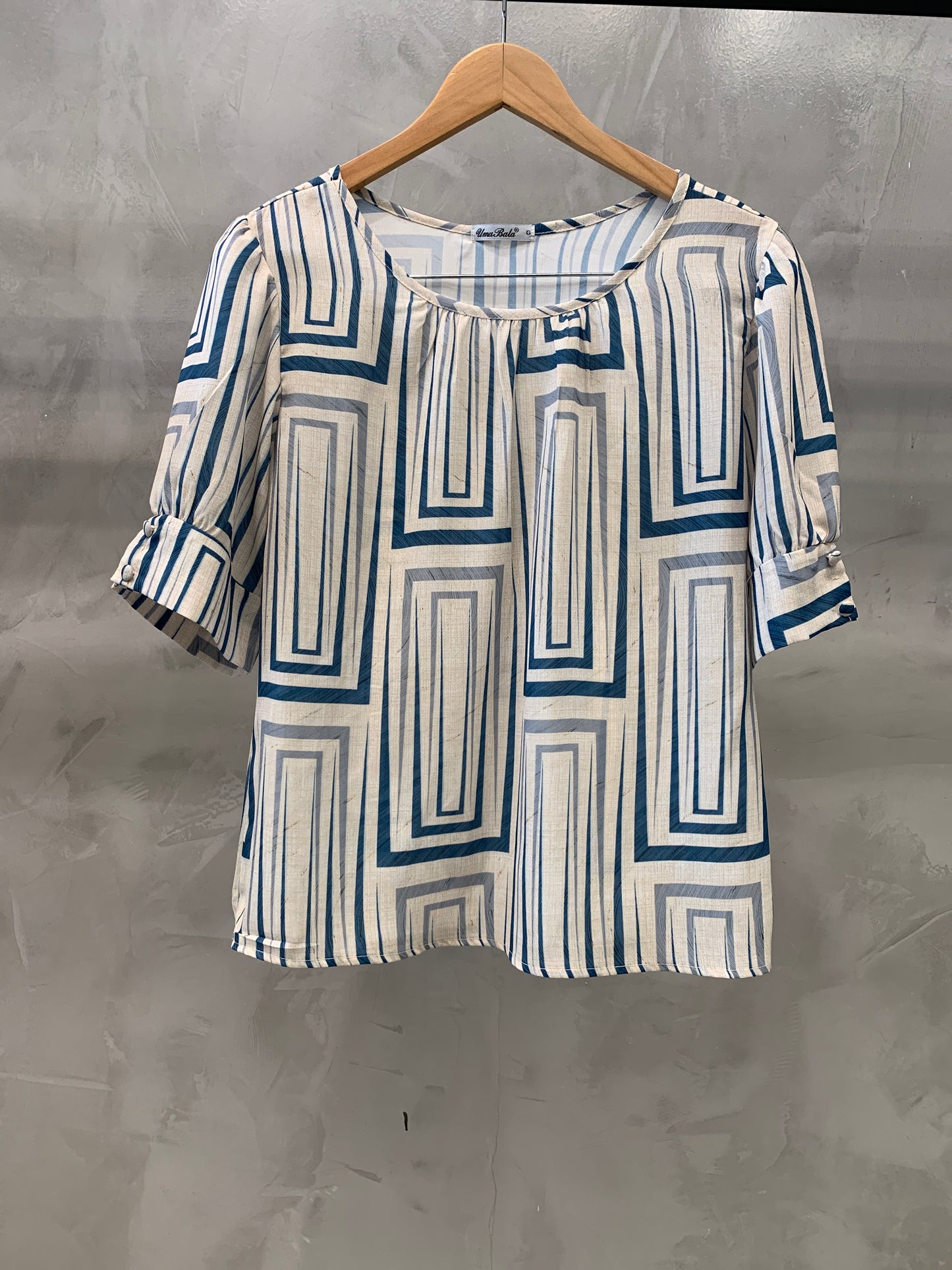 Blusa Manga Bufante Estampada 60050