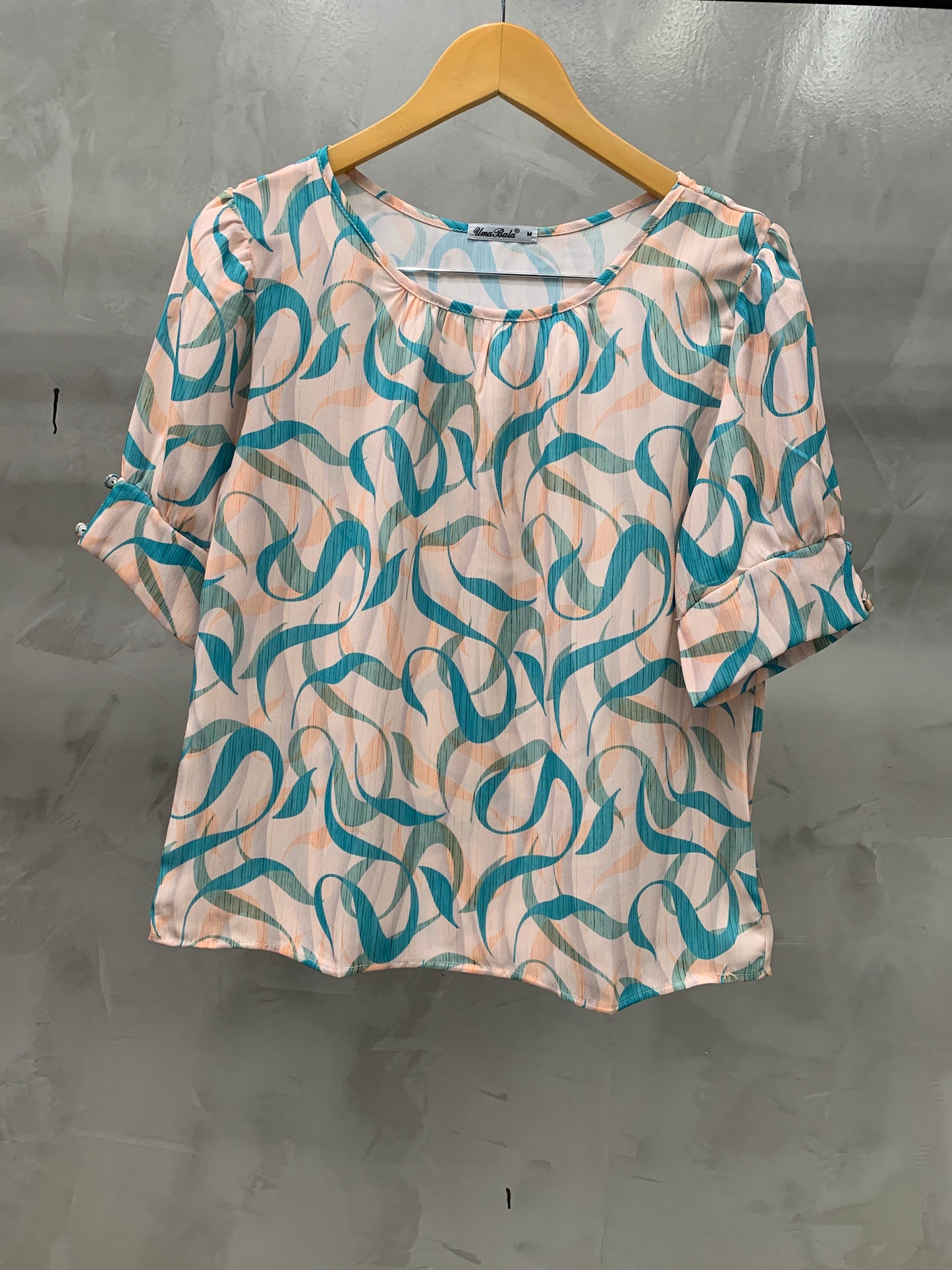 Blusa Manga Bufante Estampada 60051