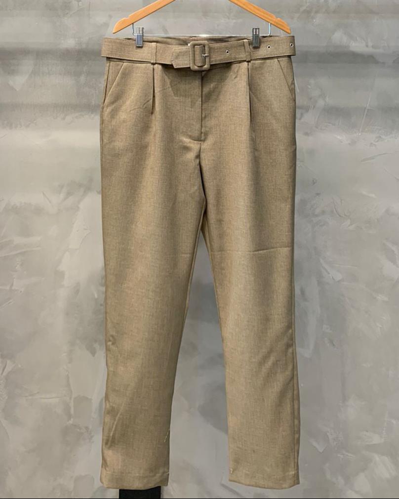 Calça Plus com Cinto Polylinho 02936