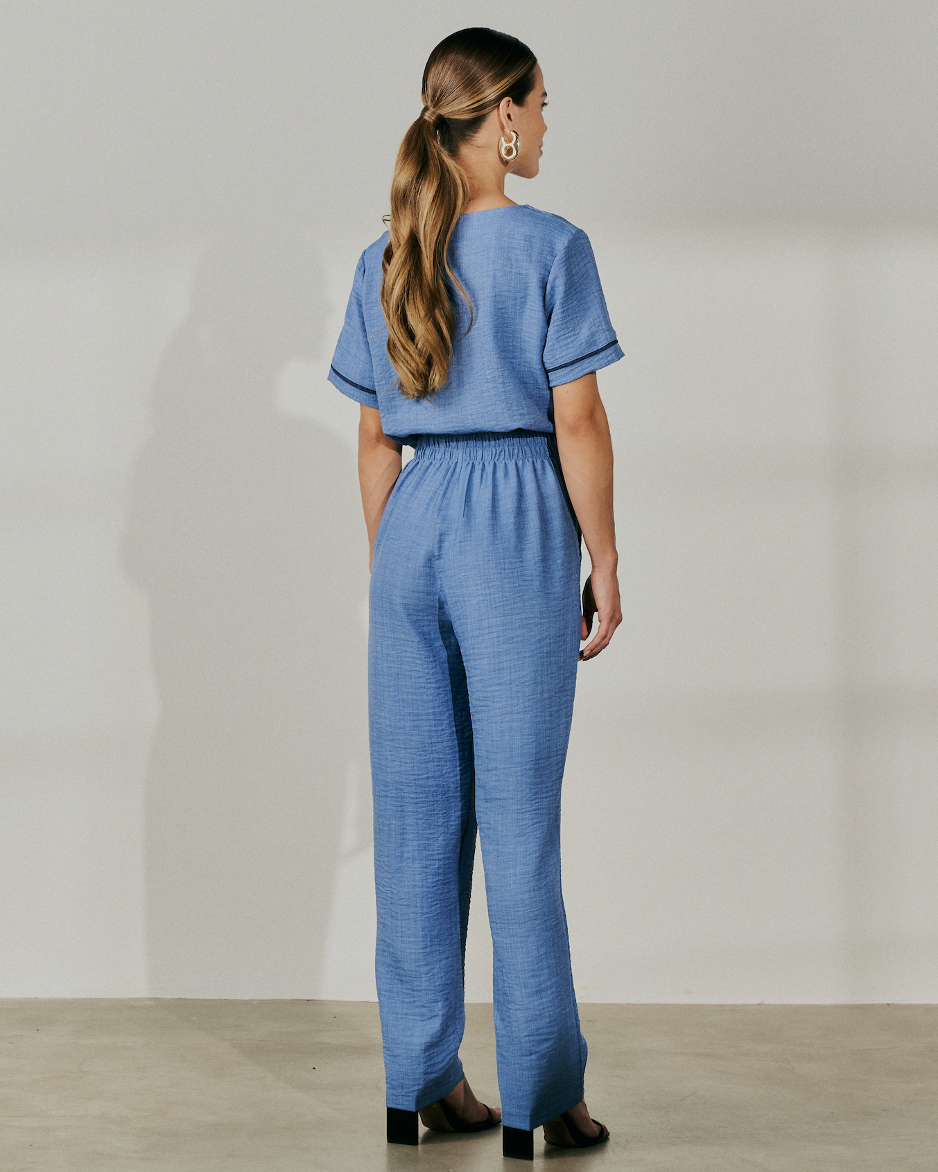 Conjunto Calça e Blusa Decote V 09081