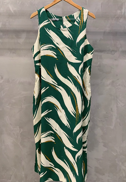 Vestido Midi Regatão Estampado 09050