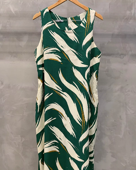 Vestido Midi Regatão Estampado 09050