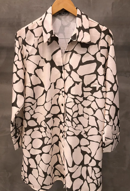 Chemise Estampado de Linho 90621
