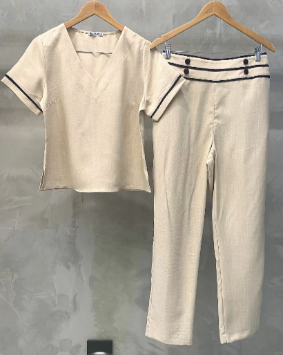 Conjunto Calça e Blusa Decote V 09081
