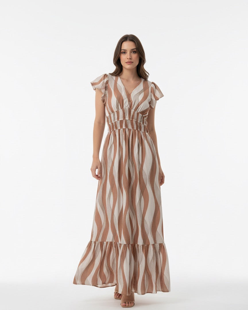 Vestido Longo Acinturado 90981