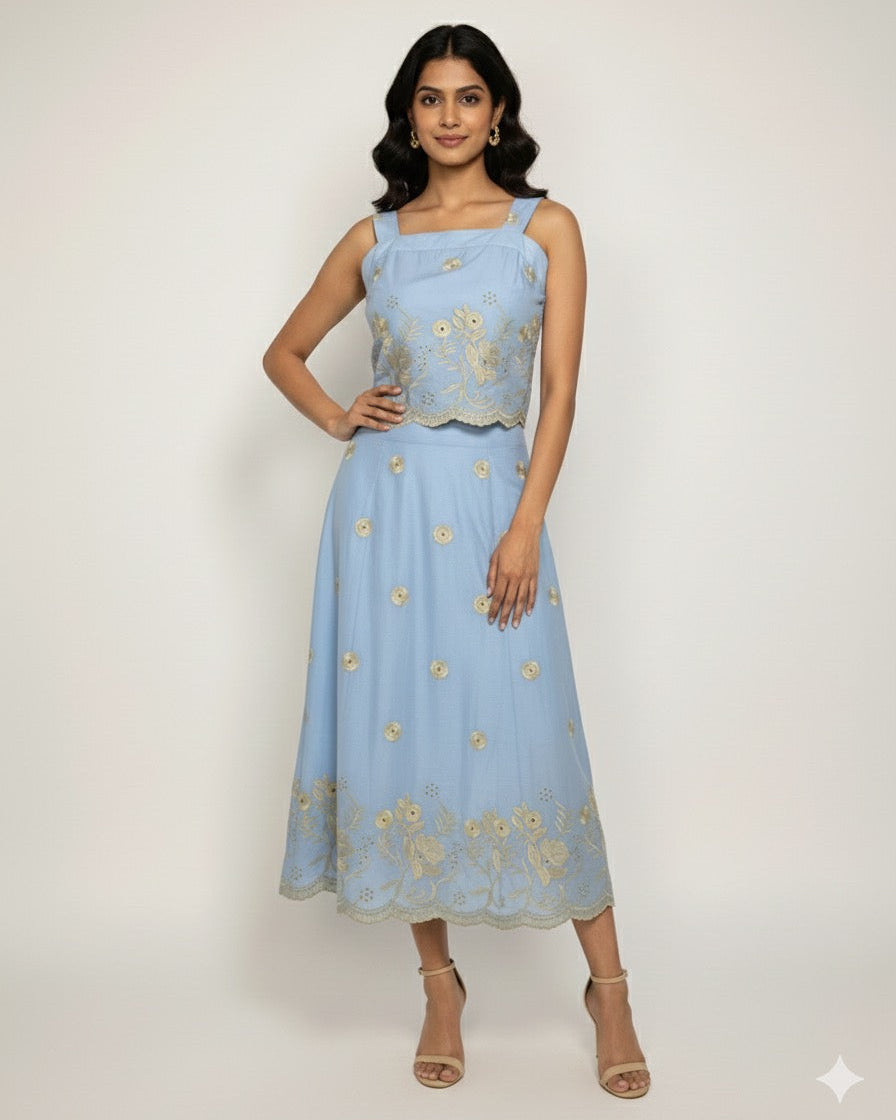 Conjunto De Lese Com Blusa e Saia 92031