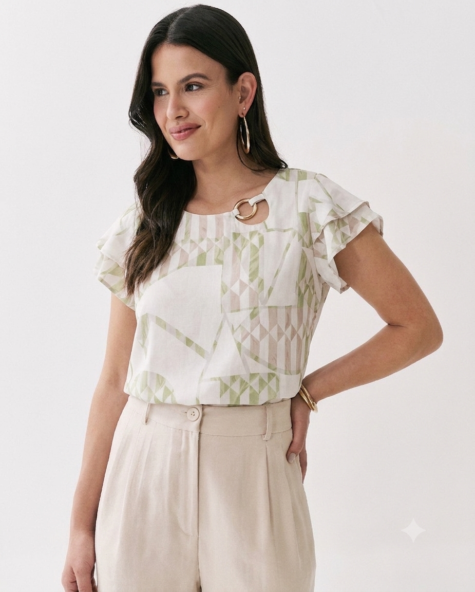Blusa Com Detalhe de Argola 50862