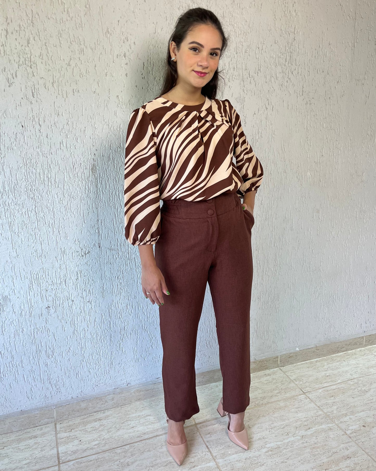 Blusa Manga Media 70993