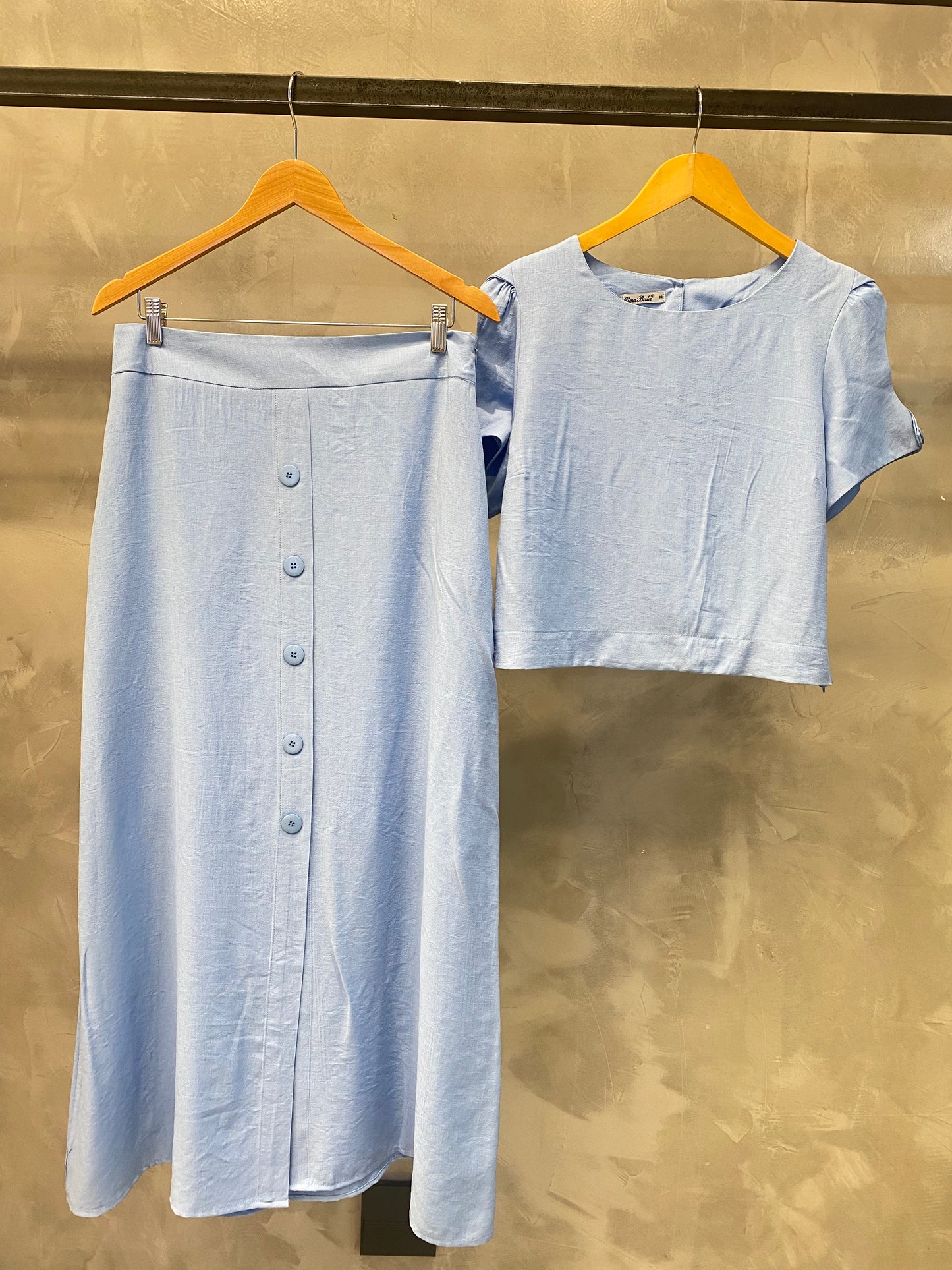 Conjunto cropped e saia 91560