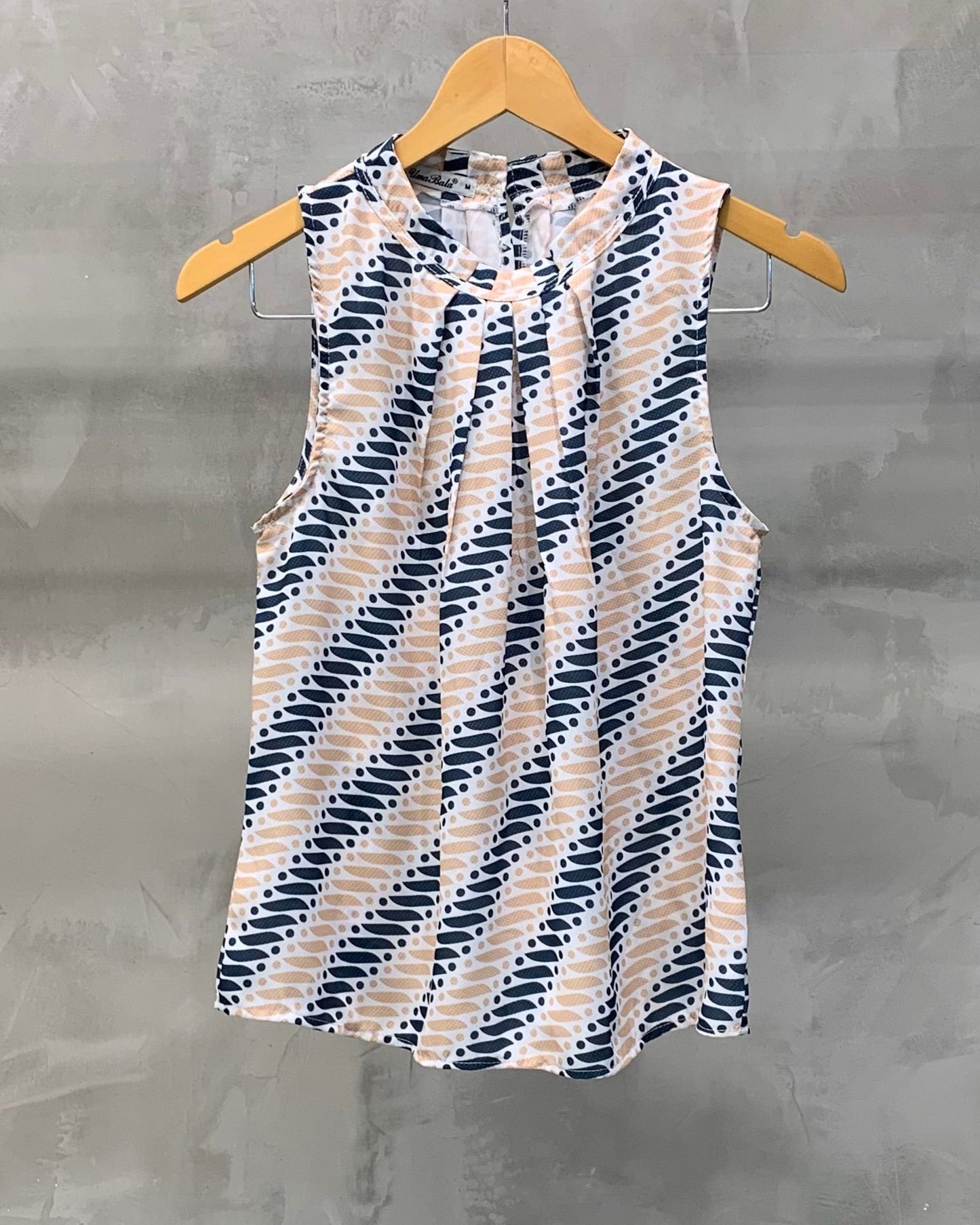 Regata Gola Drapeada Estampada 70522