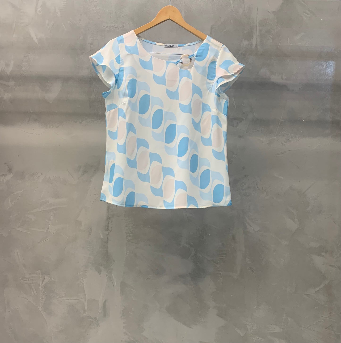 Blusa Com Detalhe de Argola Azul Claro 50861