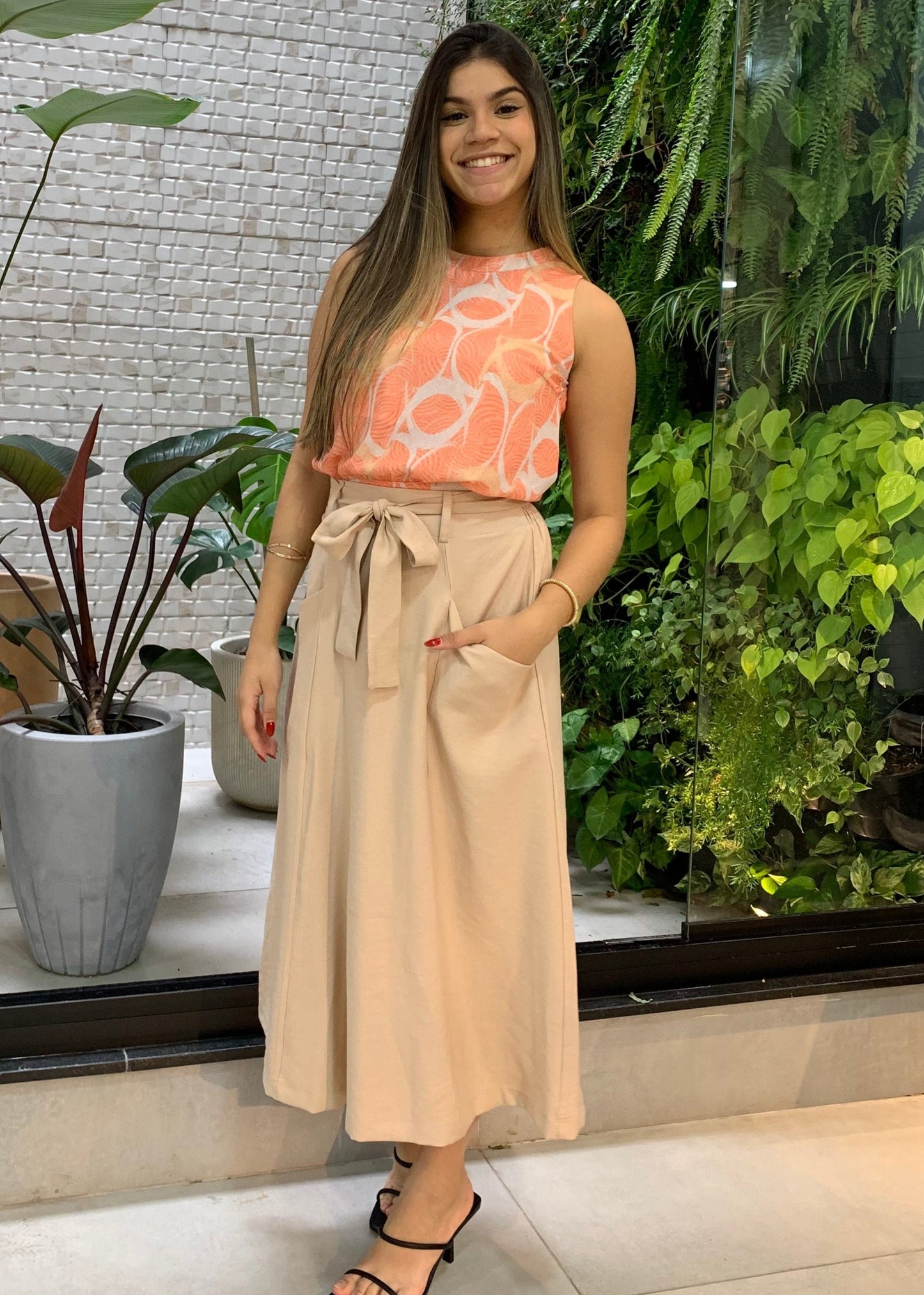 Saia Midi Com Faixa 91161