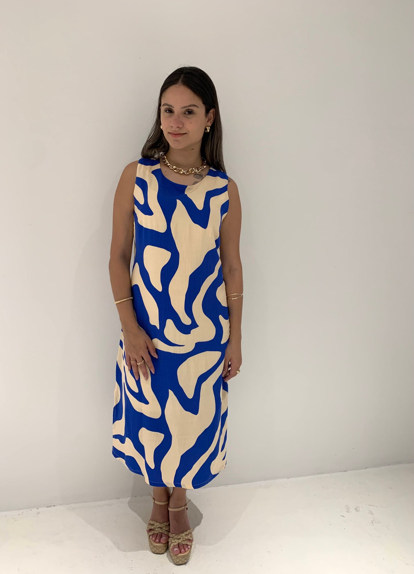 Vestido Midi Regatão Estampado 91061