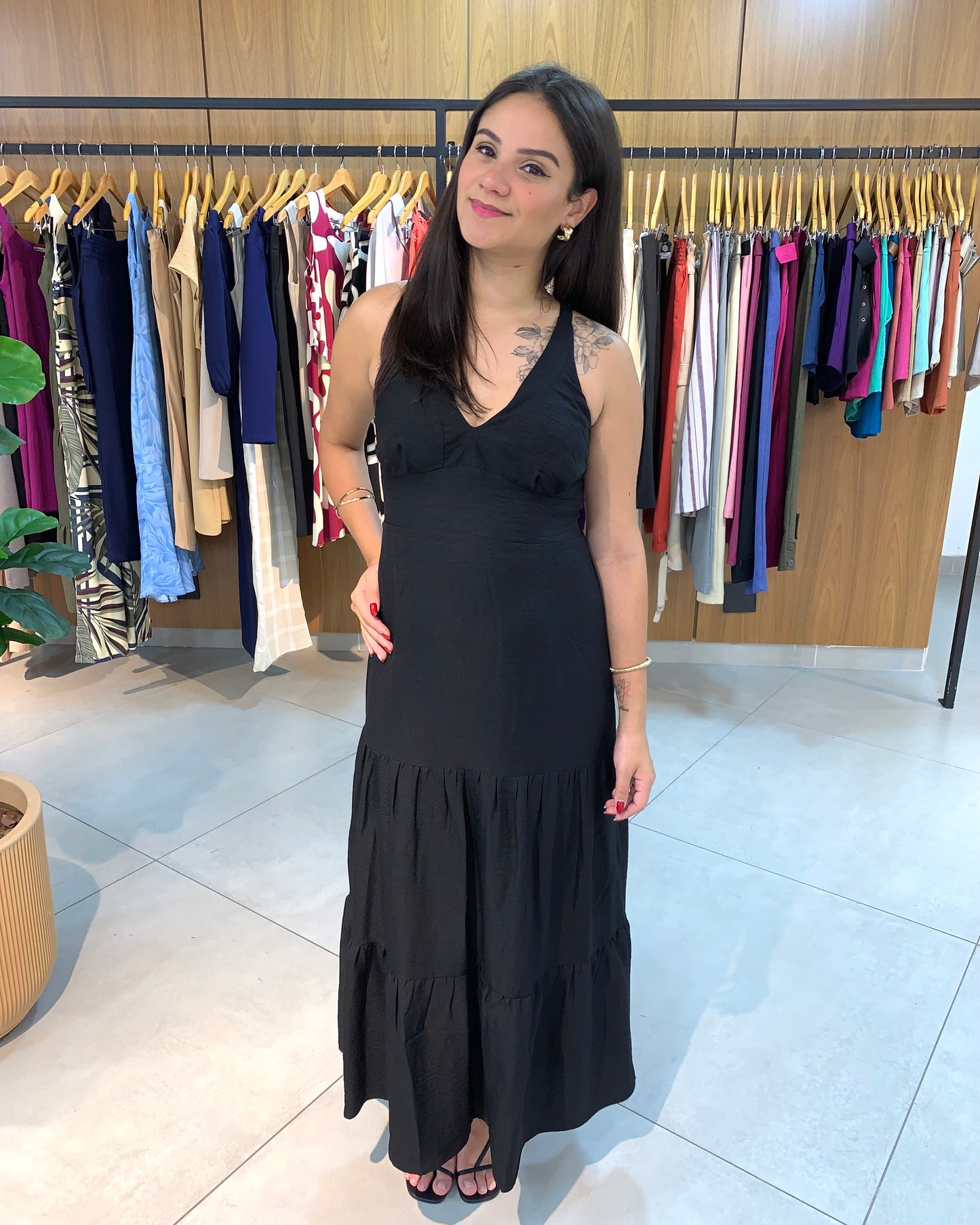 Vestido Longo Decote V 91300