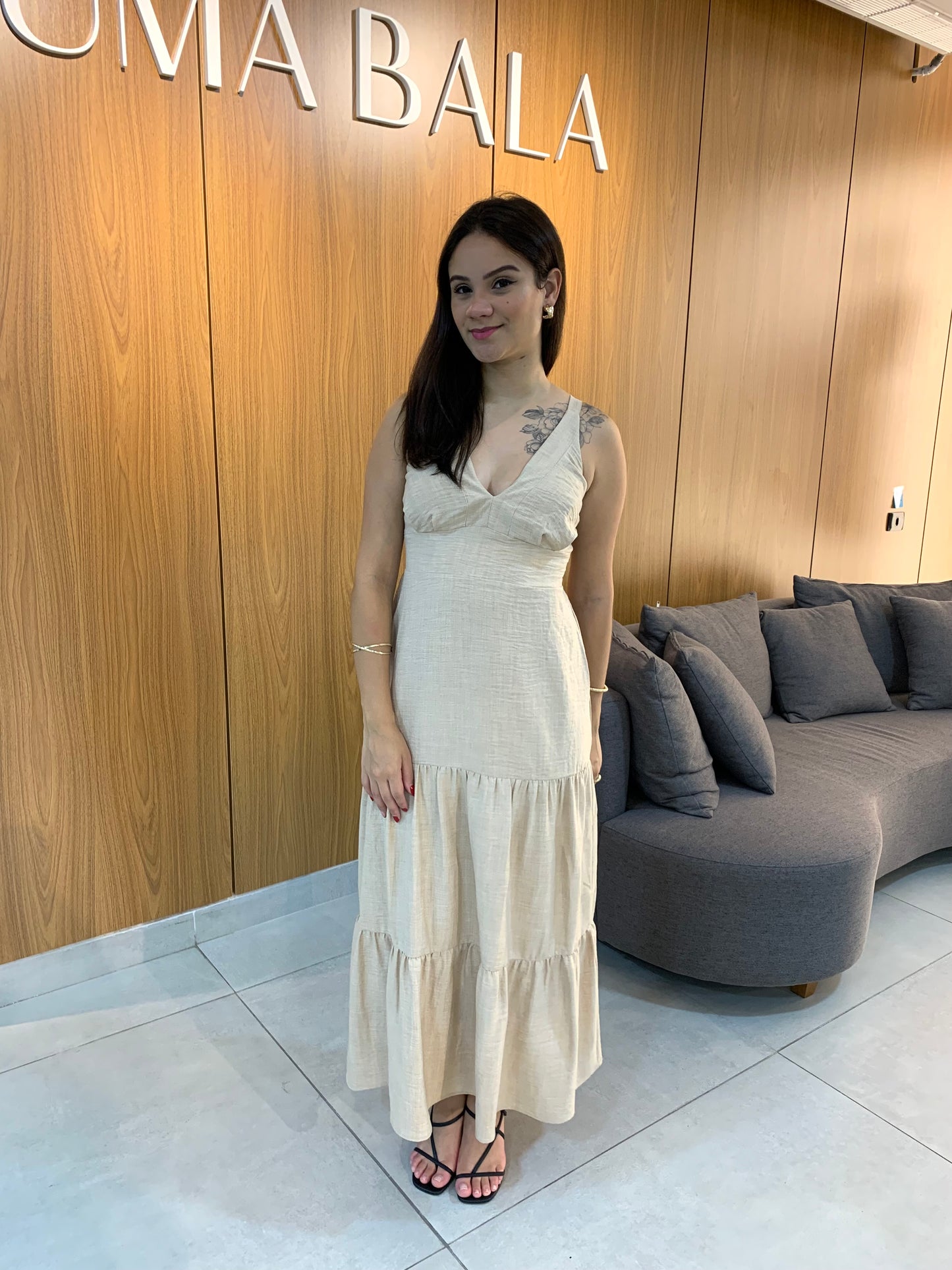 Vestido Longo Decote V 91300
