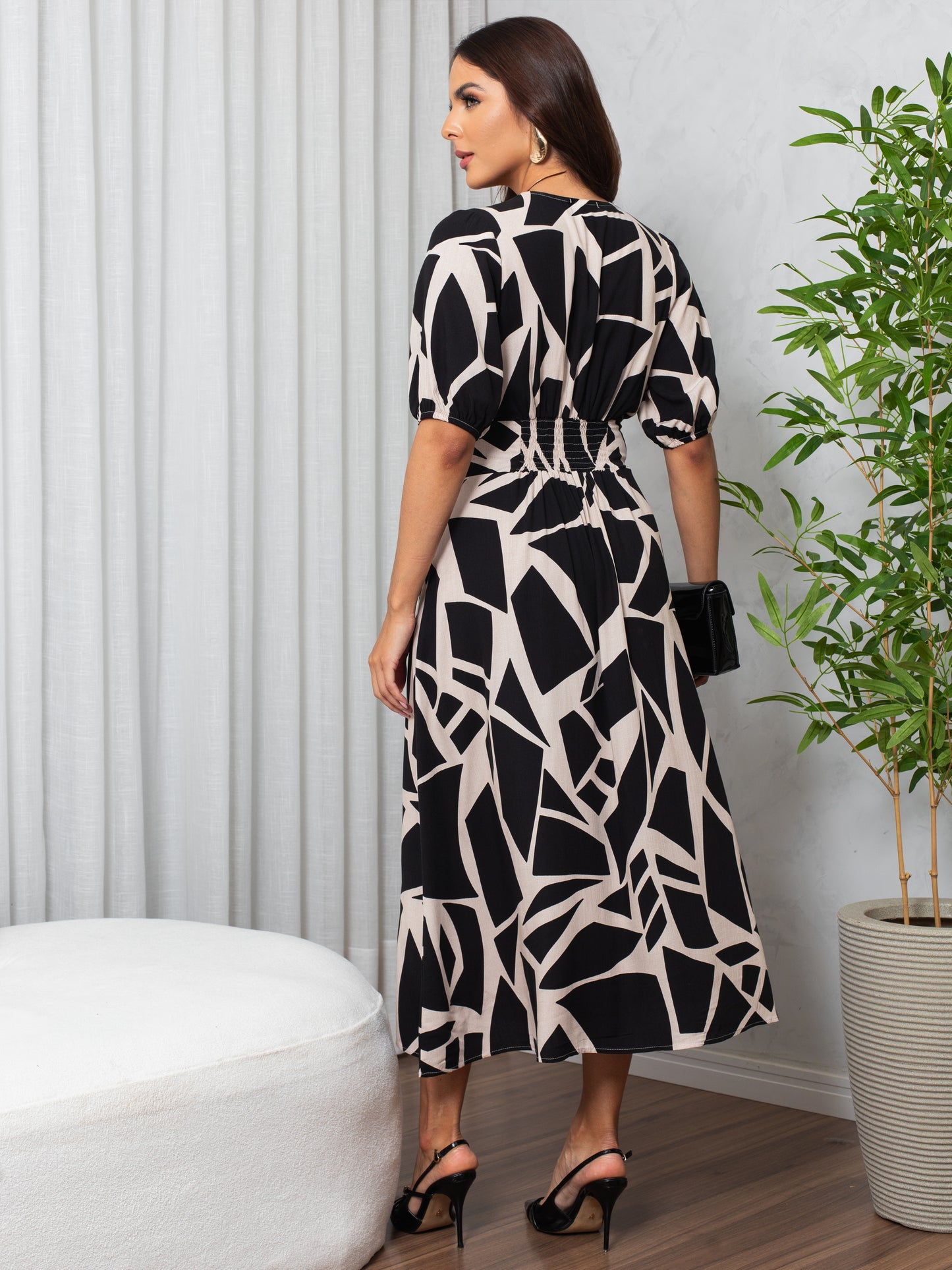 Vestido Midi Estampado 70282