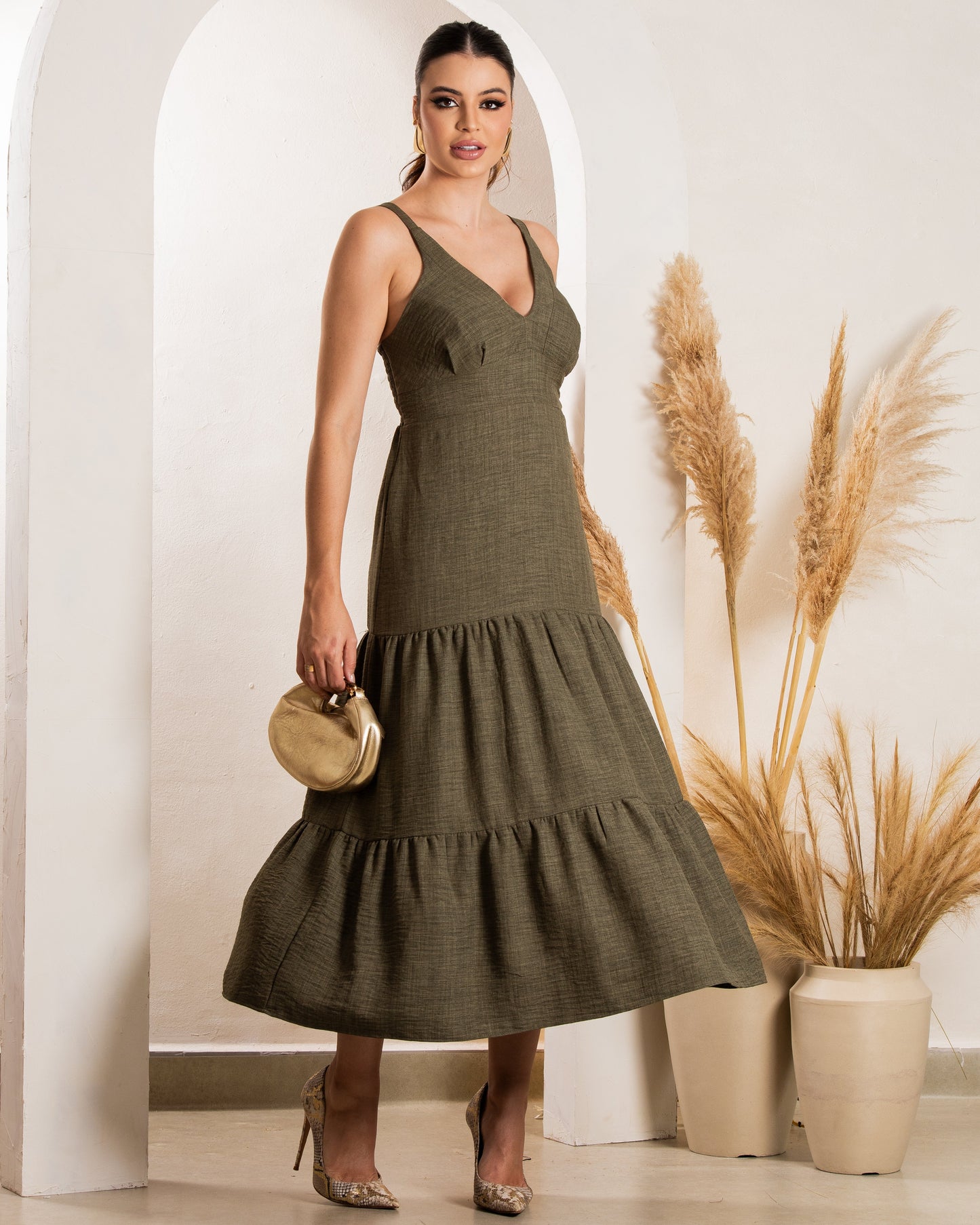 Vestido Longo Decote V 91300