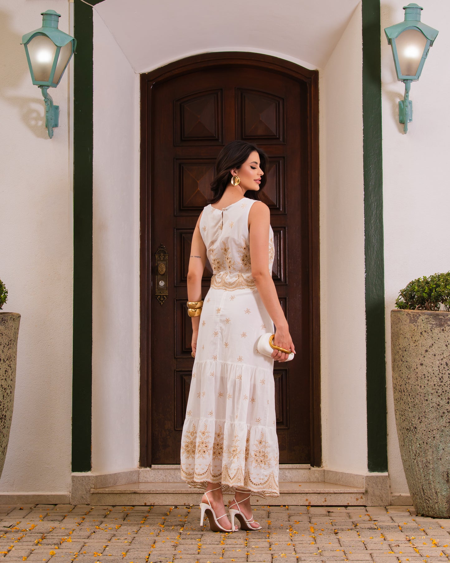 Conjunto Cropped e Saia Longa 91910