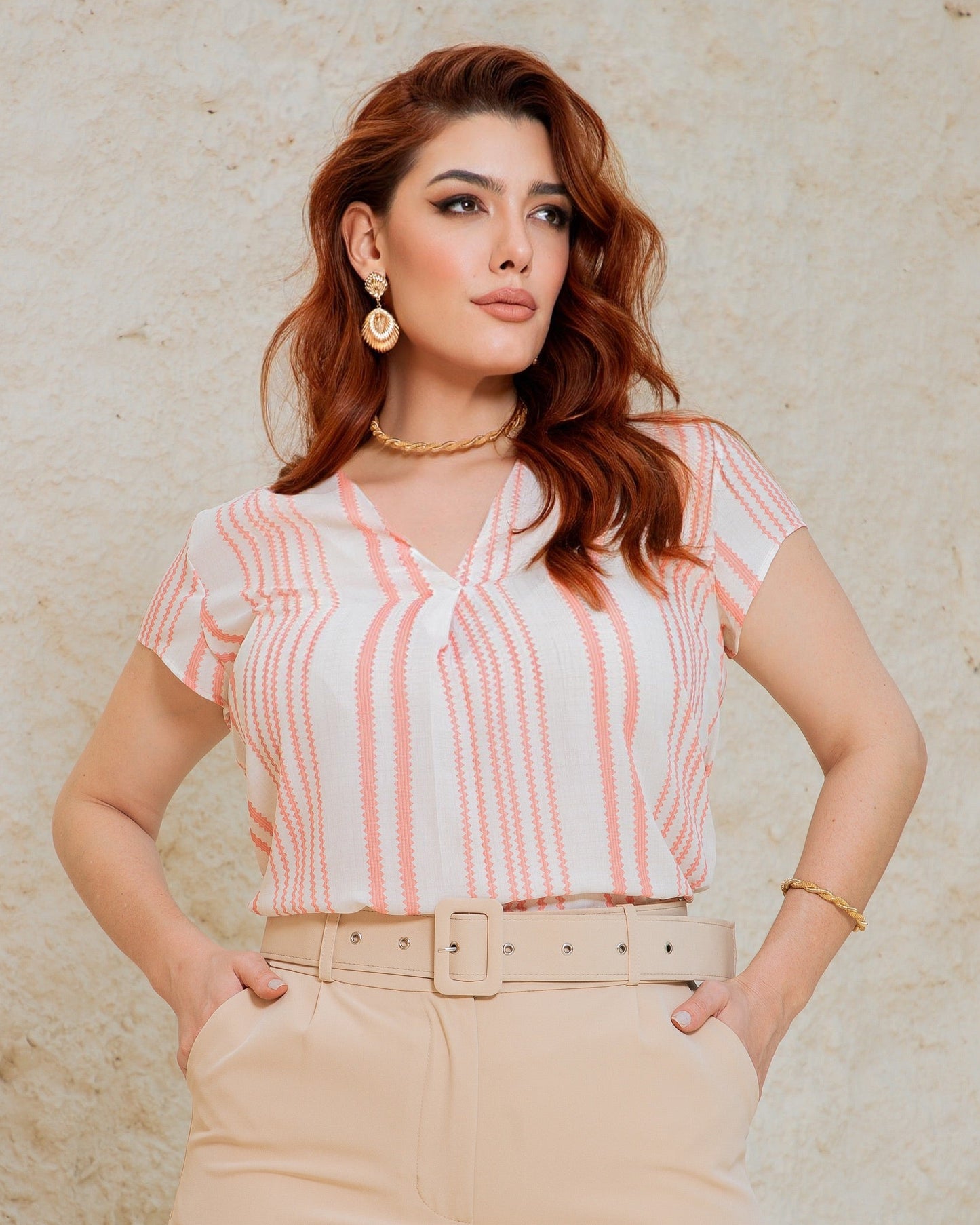 Blusa Plus Gola V 80700