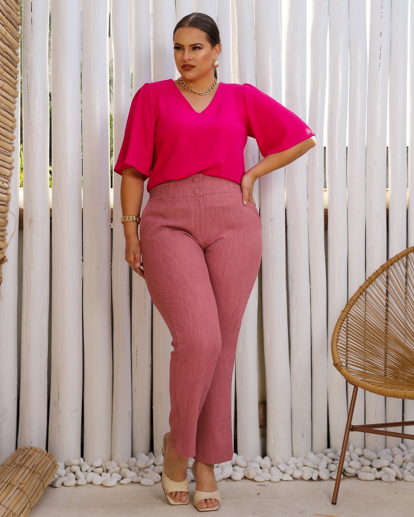 Calça Plus Alfaiataria Elástico 02959