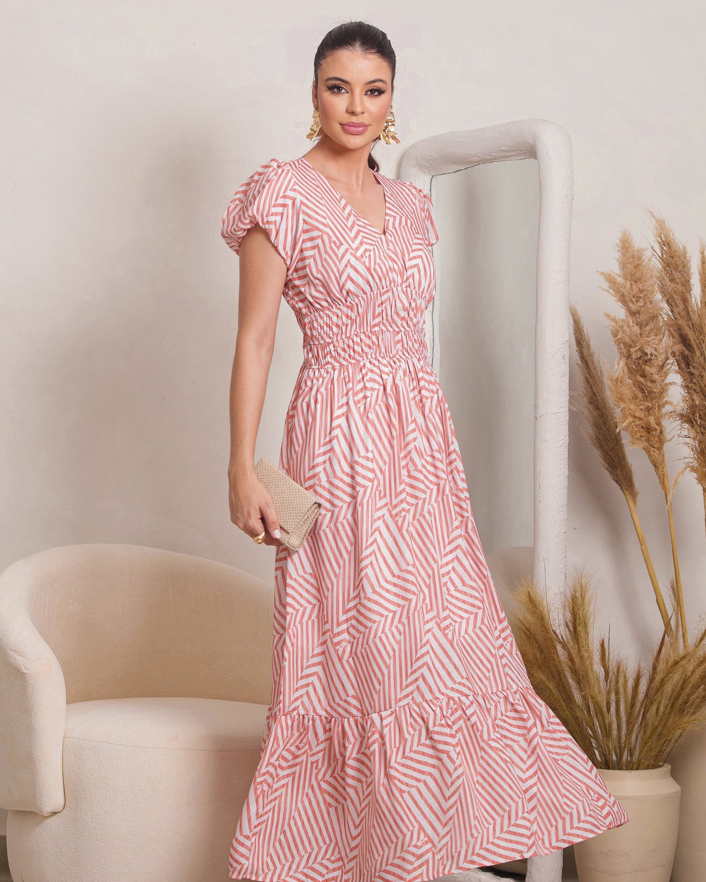 Vestido Longo Acinturado 90981