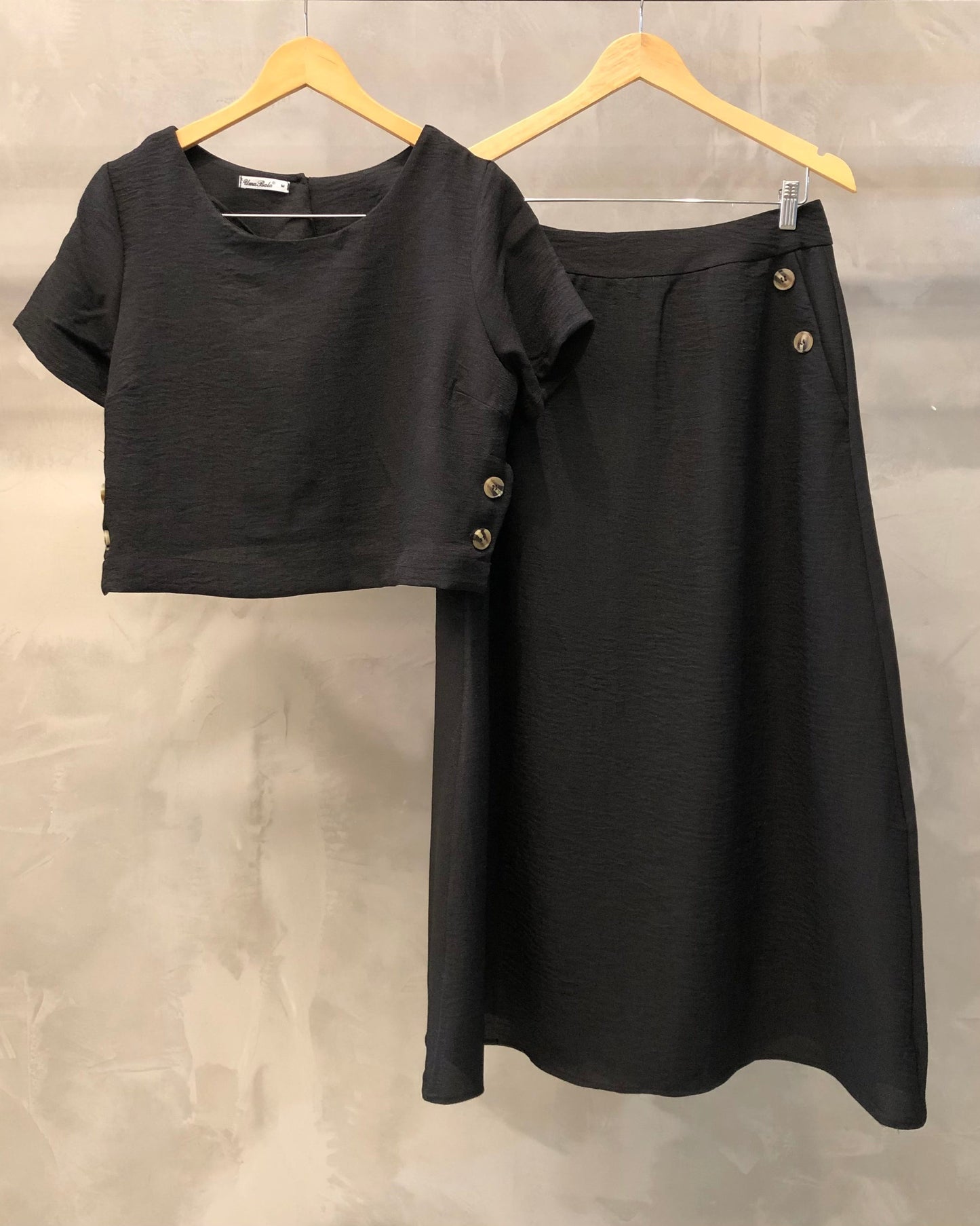 Conjunto Saia e Cropped Liso 90561