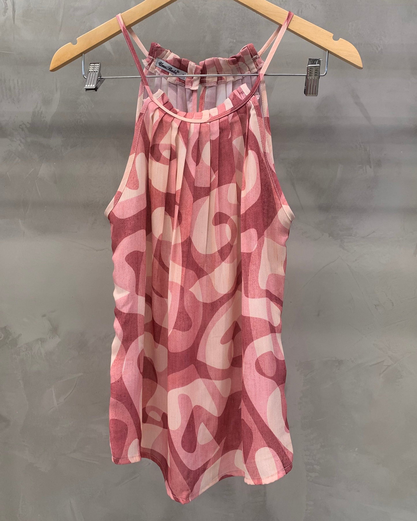 Regata Alça Fina Drapeada 49732