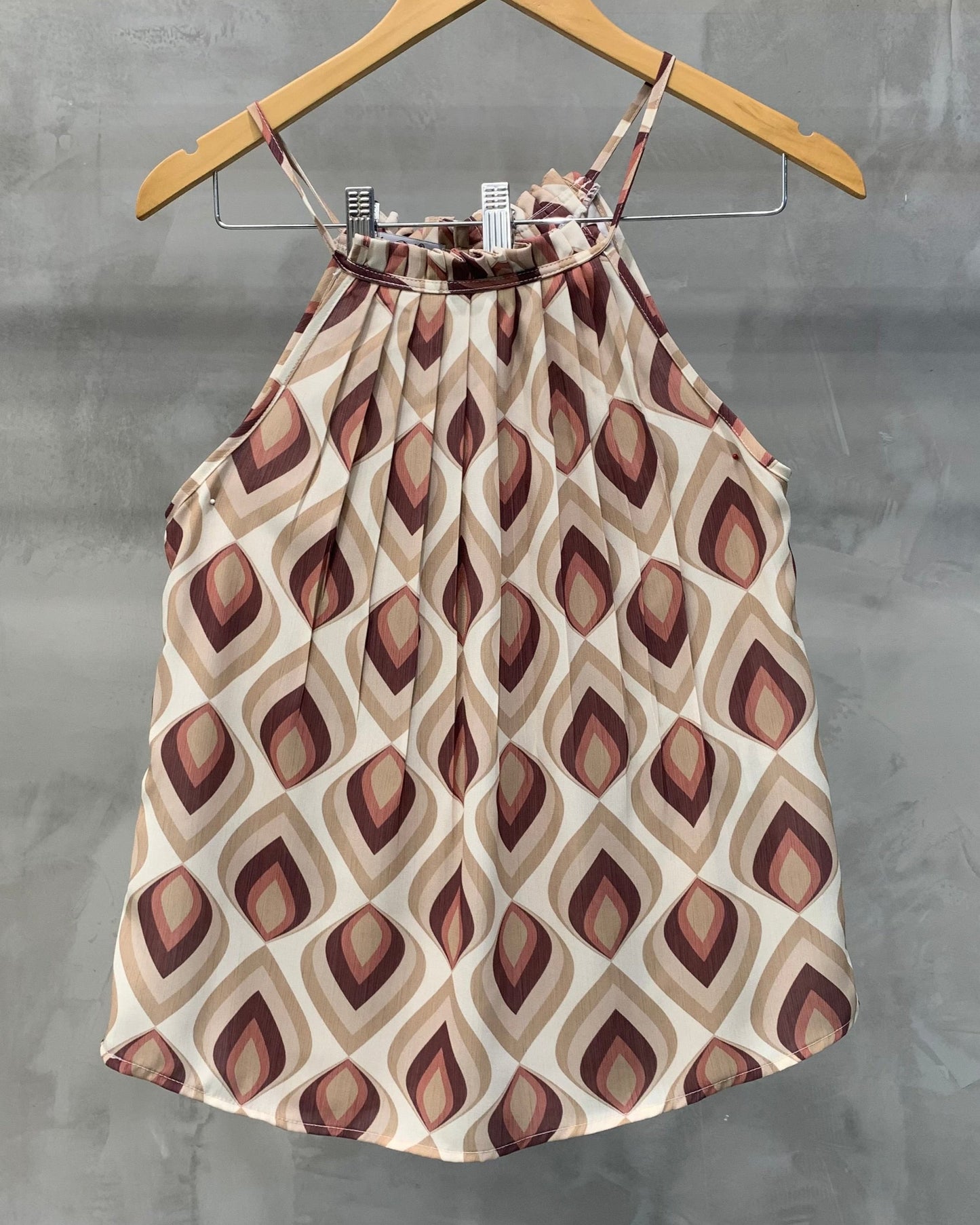 Regata Alça Fina Drapeada 49732