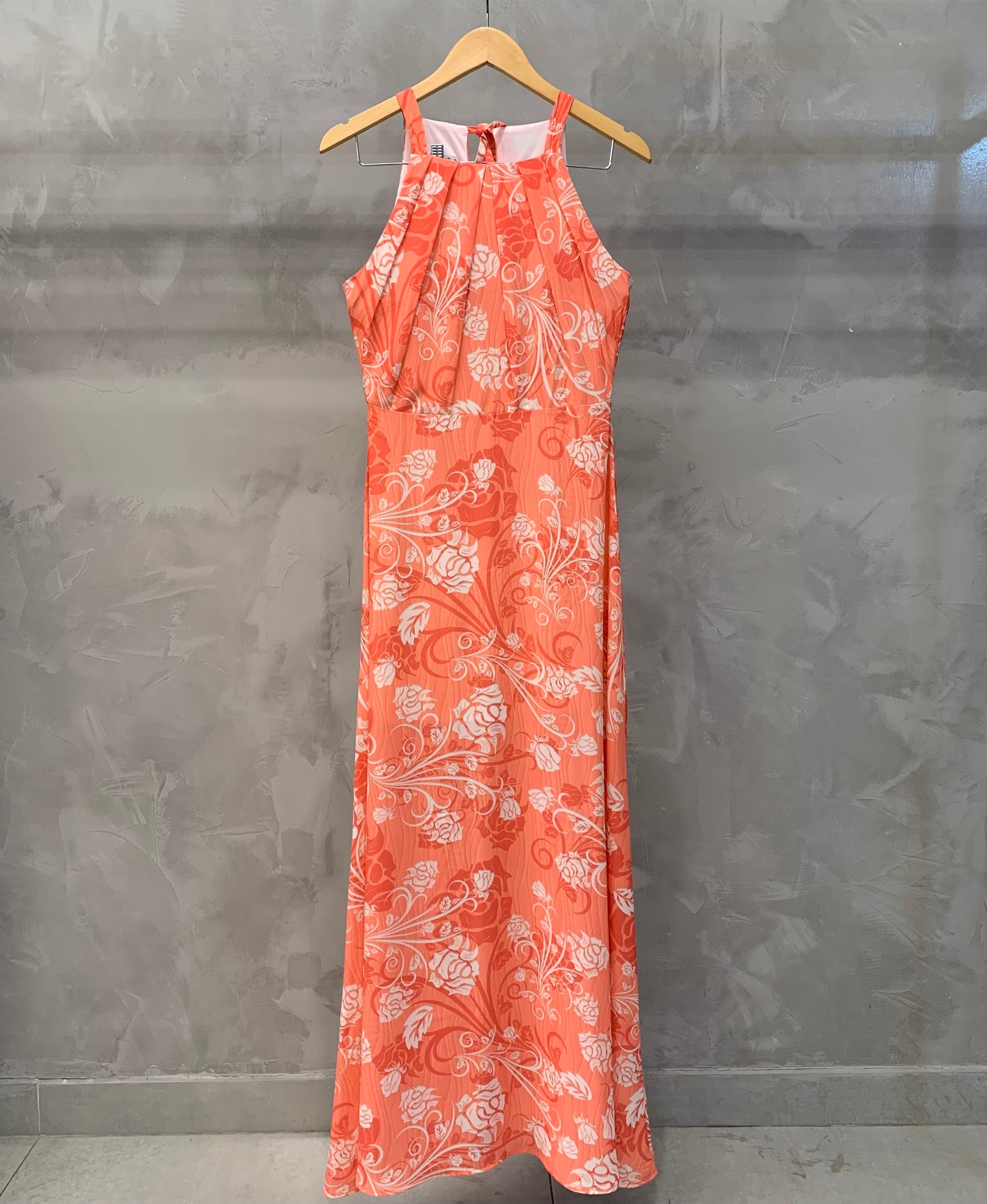 Vestido Longo Estampado Laranja 80253