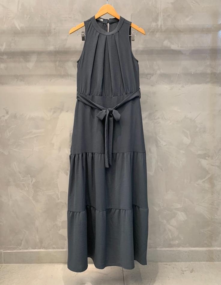 Vestido Longo Gola Alta 70603