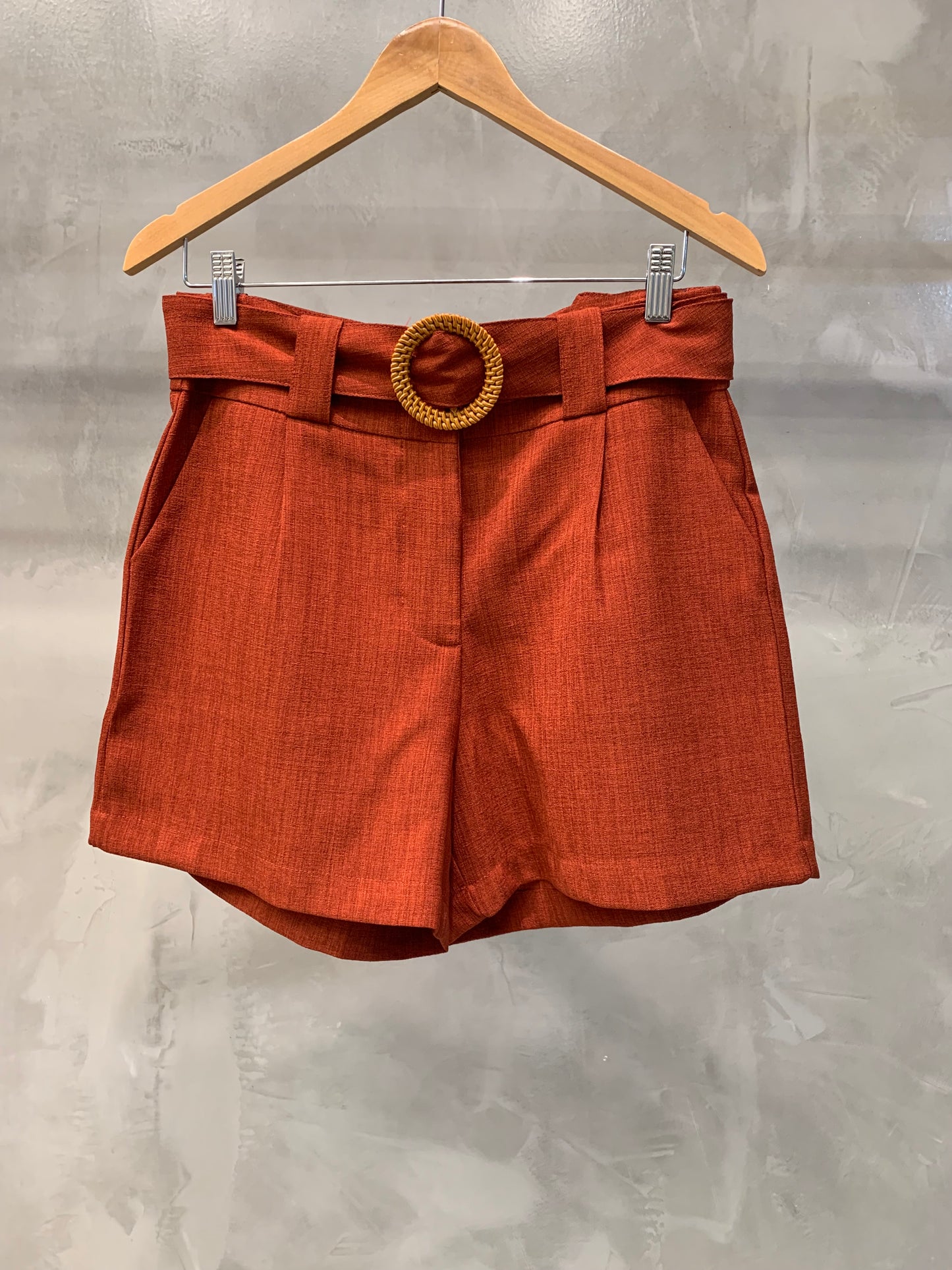 Shorts PolyLinho Cinto 02920