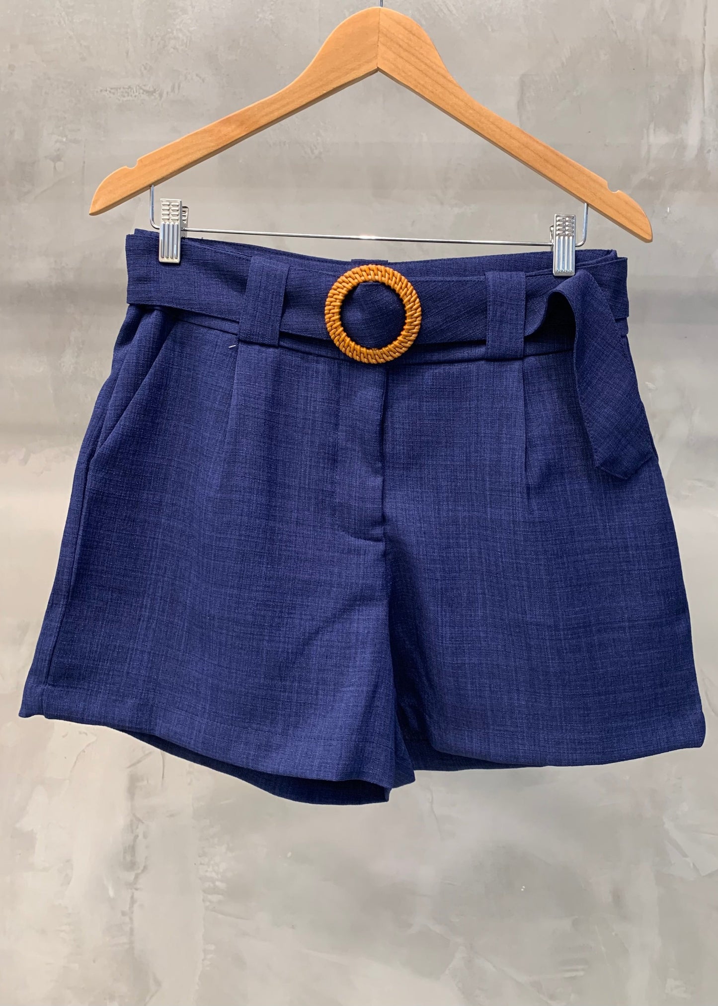 Shorts PolyLinho Cinto 02920
