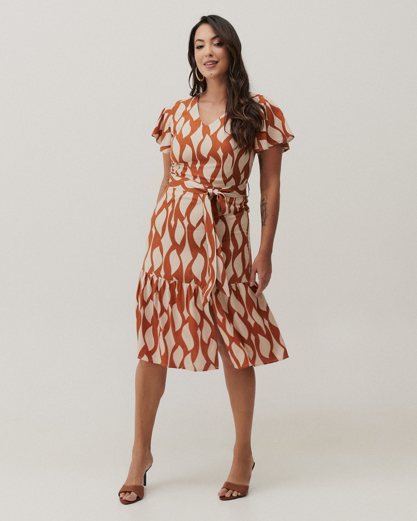 Vestido Midi Estampado 90101