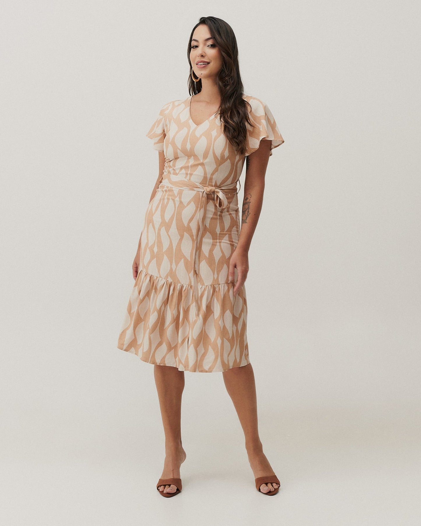 Vestido Midi Estampado 90101