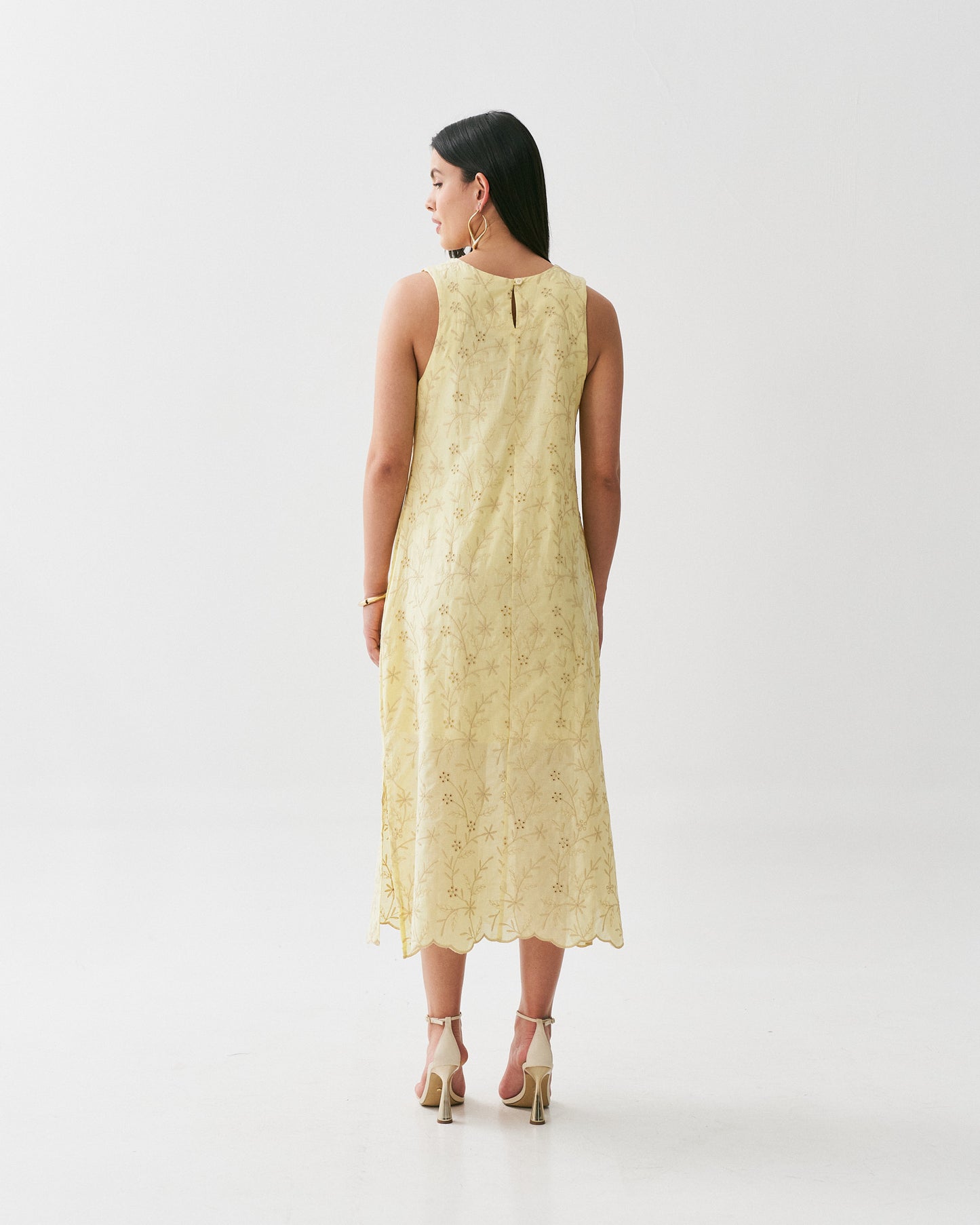 Vestido Midi De Algodão Bordado 91451