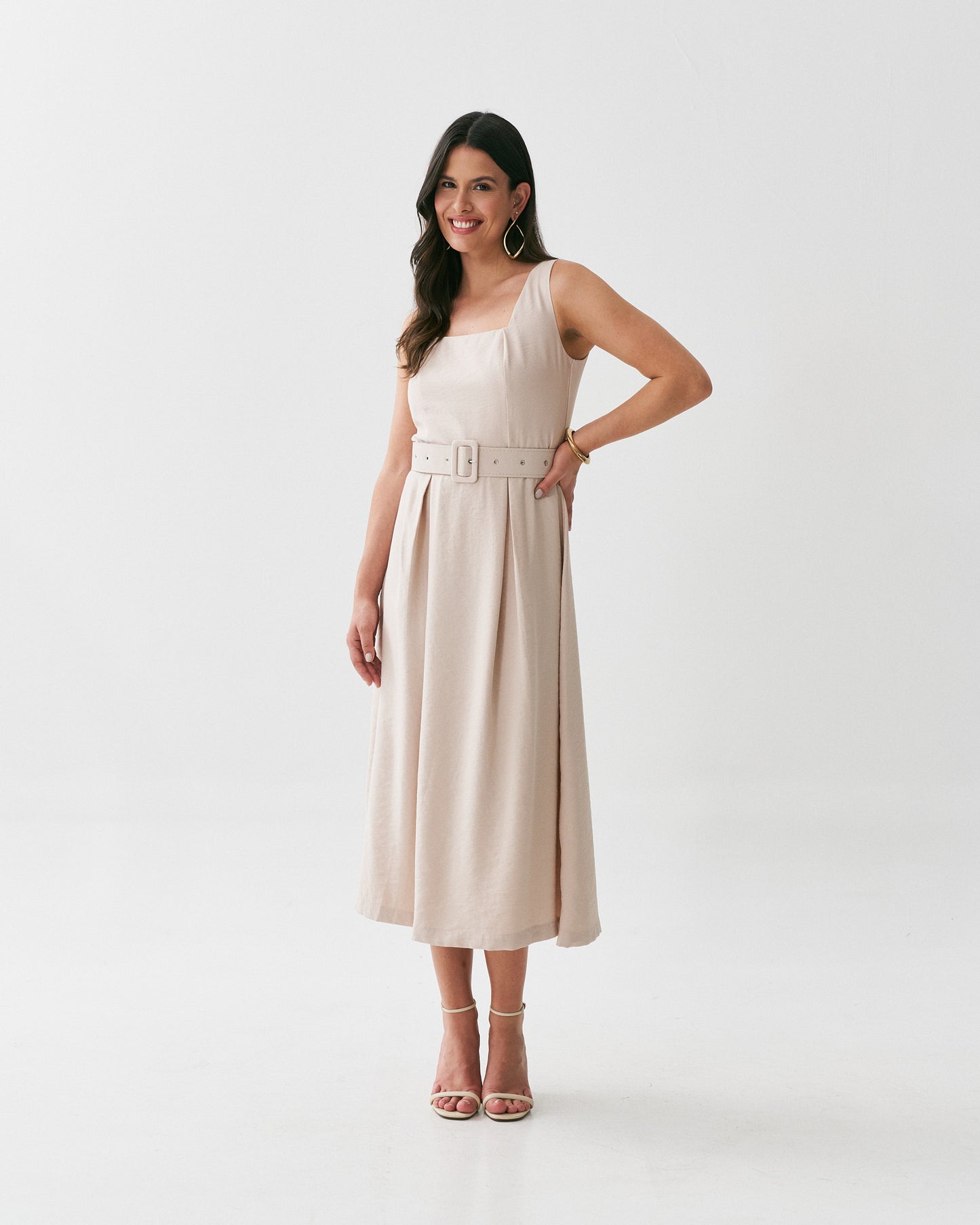 Vestido Midi Cinto 09094