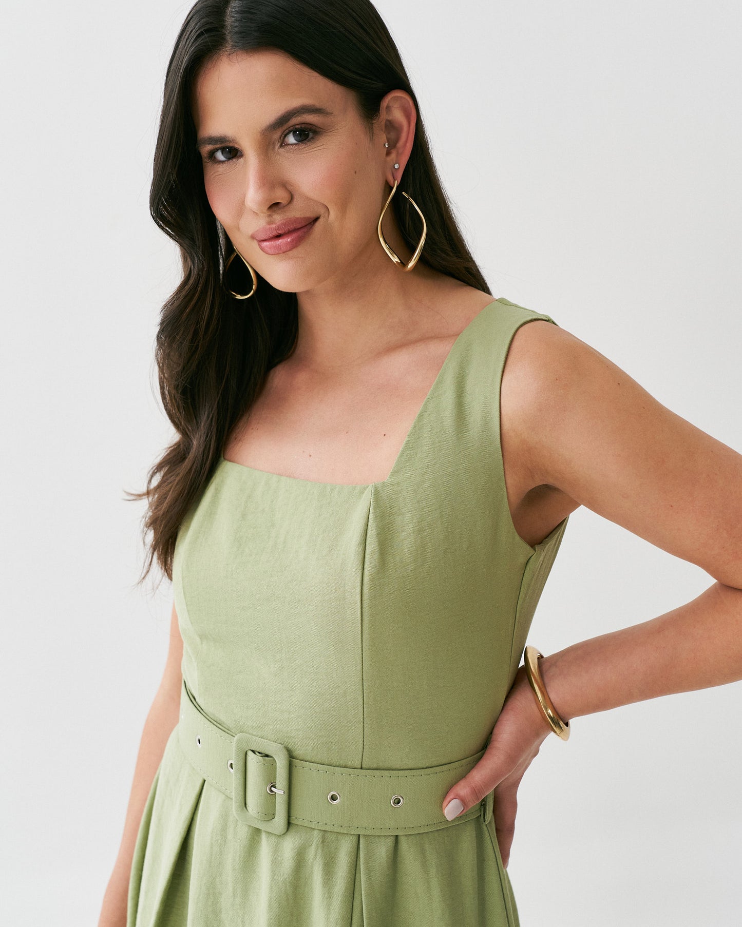 Vestido Midi Cinto 09094