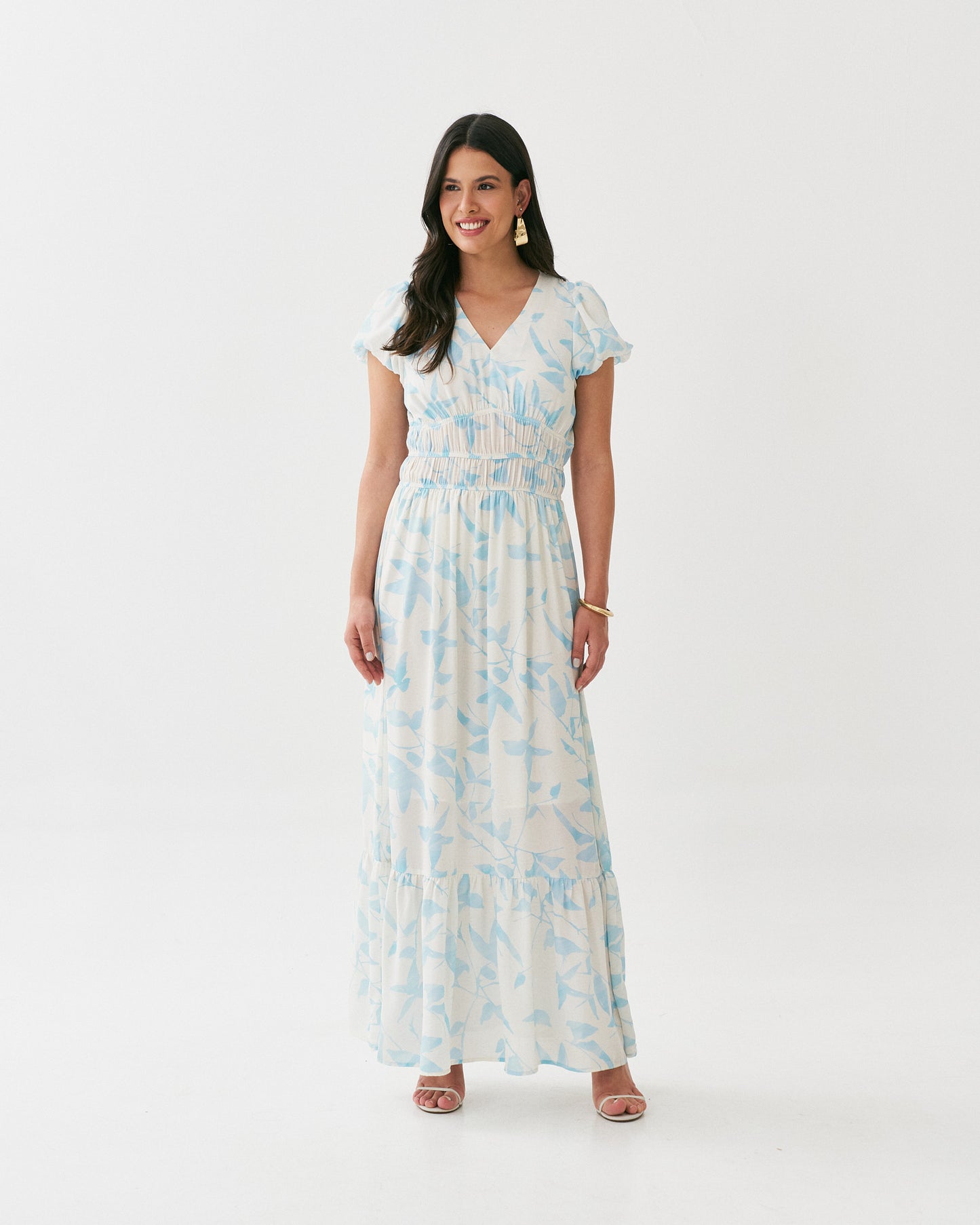 Vestido Longo Acinturado 90983