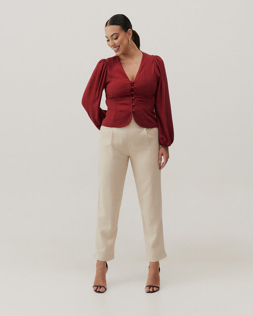 Detalhe da cor Vinho